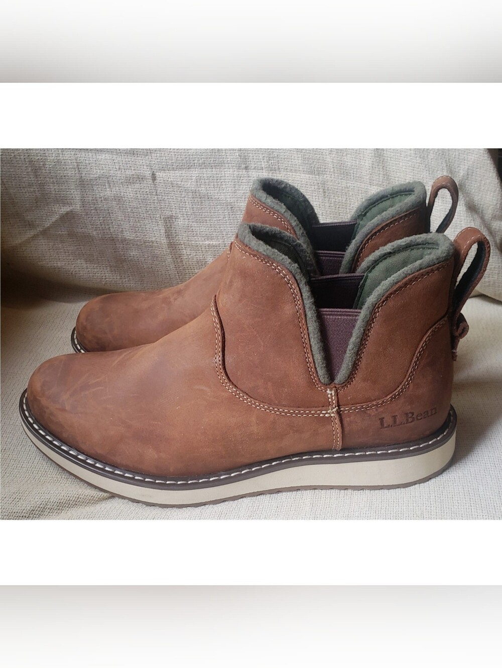 LL Bean Stonington Plain Toe Pull On Boot NWOT 10 Wide Width